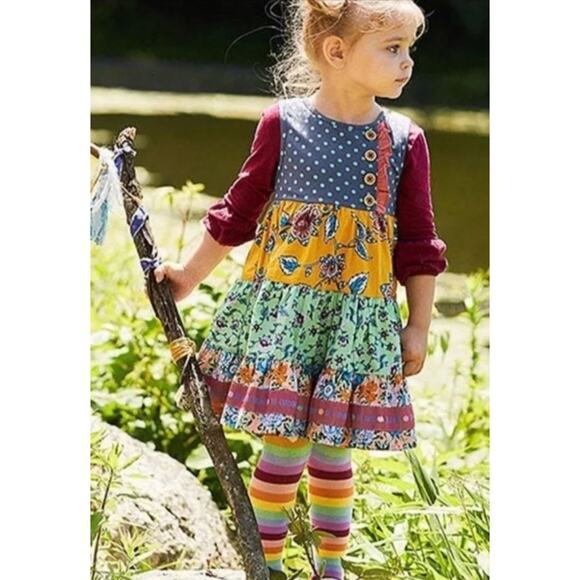 Matilda Jane Wild Heart Dress Girls Size 4 Choose Your Path Collection Knit Uppe - Picture 2 of 7